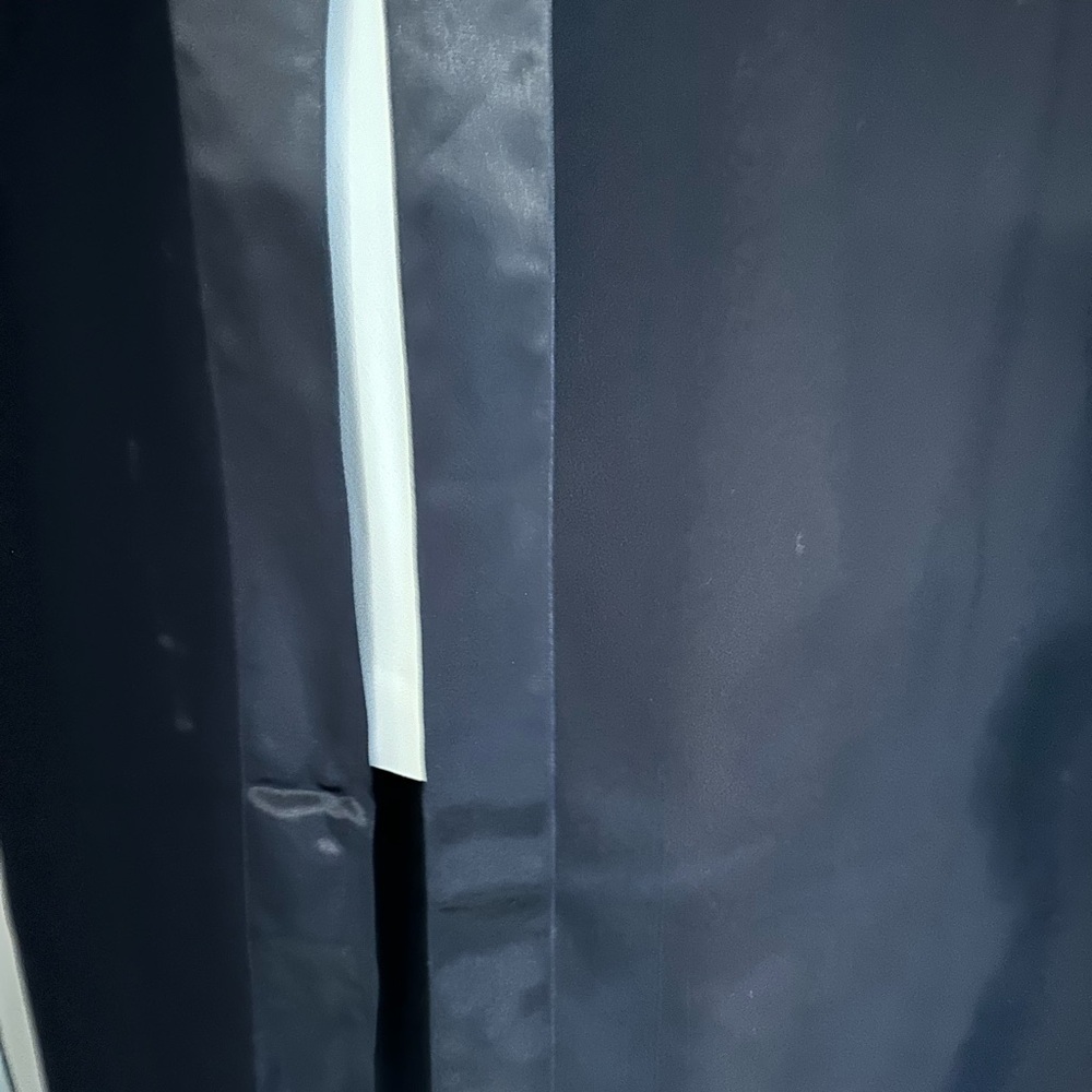 Iris & Ink ($225) Navy White Colorblock Midi Skirt Sz 4 UK 8 - Picture 3 of 11